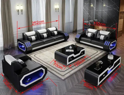 Genuine Leather Sofa Couch Orange Living Room Sofa High End Exclusive Luxury Modern Upholstery Sofa Living Room Set