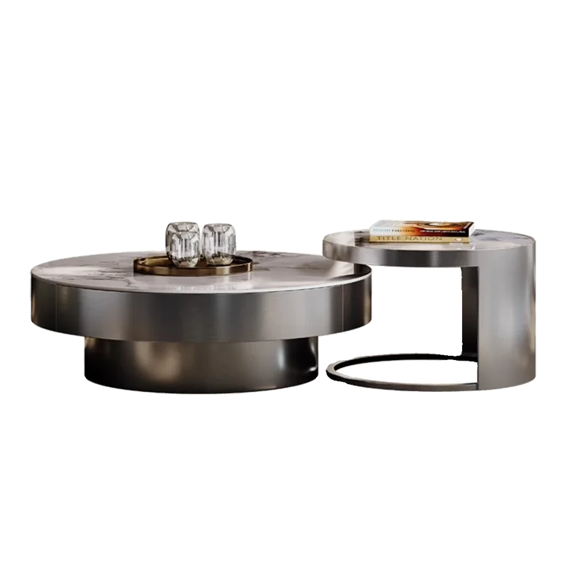 Aesthetic Coffee Table Round Storage Designer Modern Coffee Table Small Salon Metal Mesa De Centro Sala Home Furniture