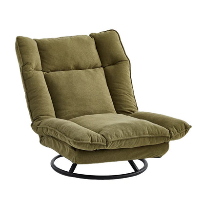 Sofa 360 Degree Swivel Lounge Chair Adjustable Back Fabric Single Seat Small Apartment Living Room Balcony Lazy Armchair