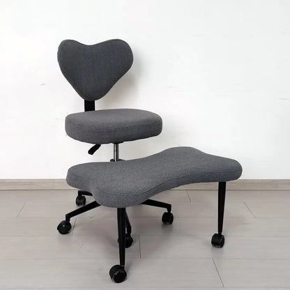 Cross Leg Chair - Meditation Chair with Wheels, ADHD Chair, Height Adjustable Seat, Adjustable Footstool