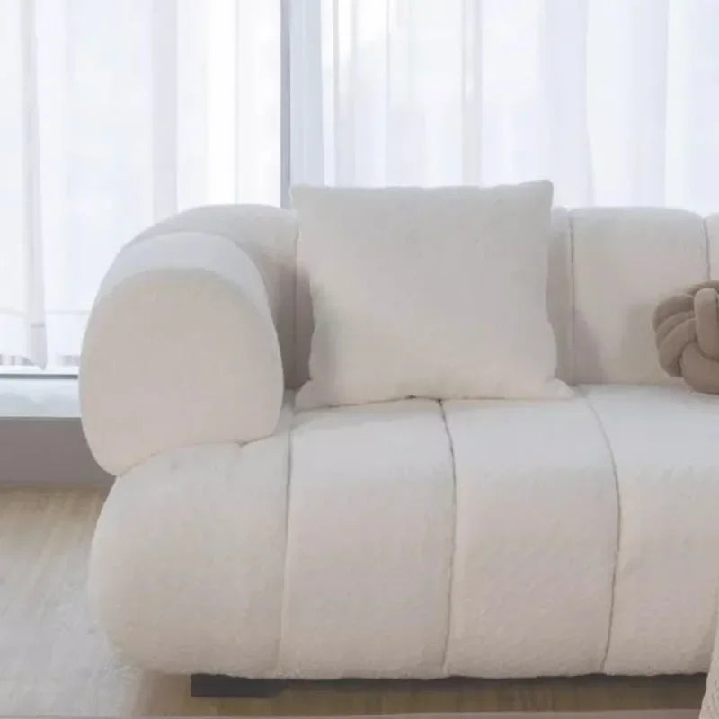 White Velvet Togo Sofa Replica Home Salon Modern Couch Nordic Style Living Room Sofa Puffs Szafki Do Salonu Replica Furniture