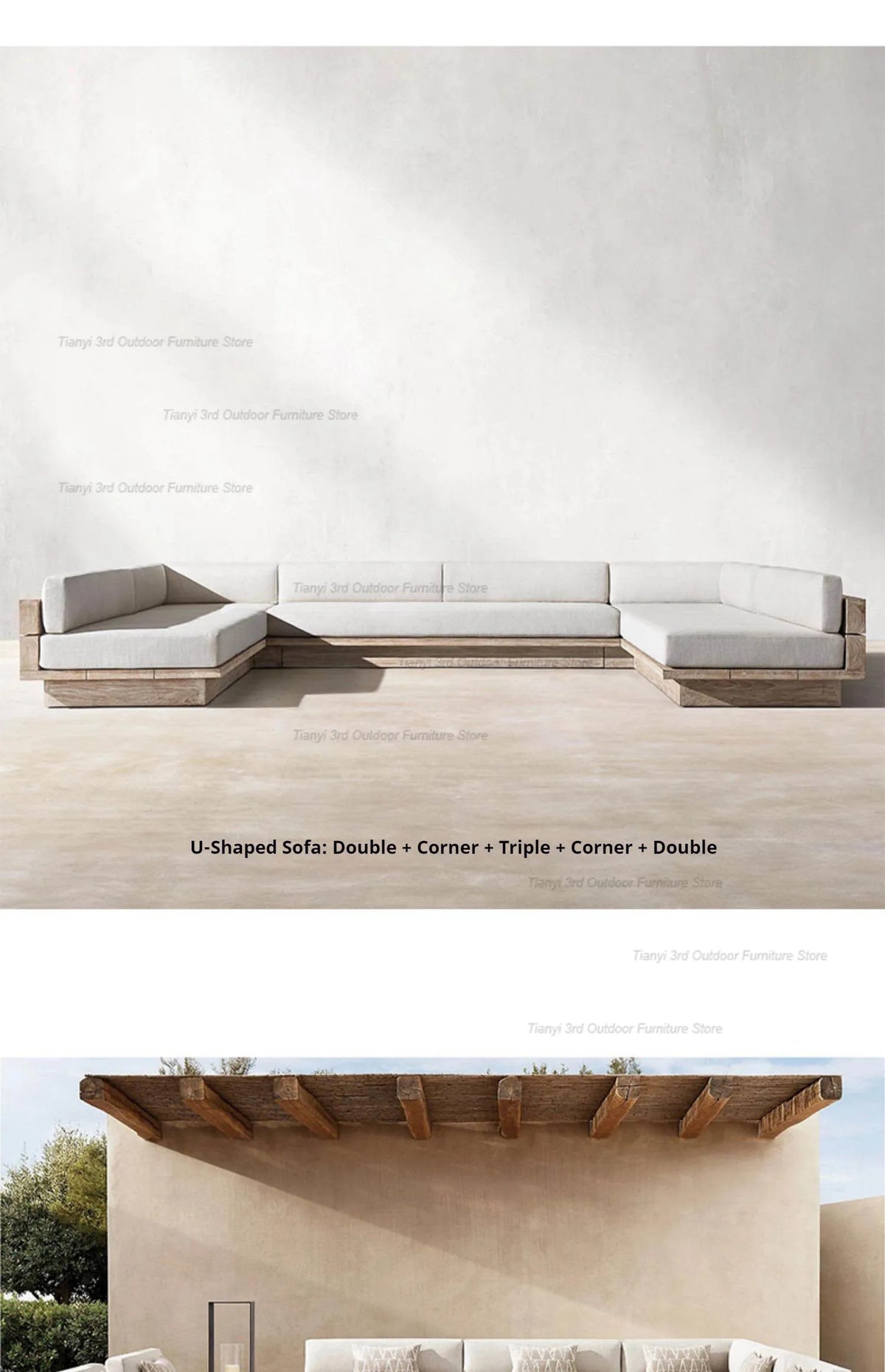 Japanese Style Waterproof and Sunscreen Garden Sofas Simplicity  Designer Modern Garden Sofas Art Outdoor Furniture Divano HBOS