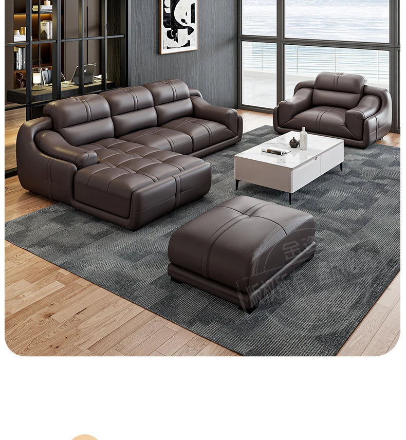 LH leather sofa first layer cowhide modern simple combination large and small apartment sofa