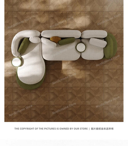 Light Luxury Italian Sofa Living Room Designer Unusual Adult High Quality Aesthetics Sofas Aesthetics Trendy Muebles Furniture