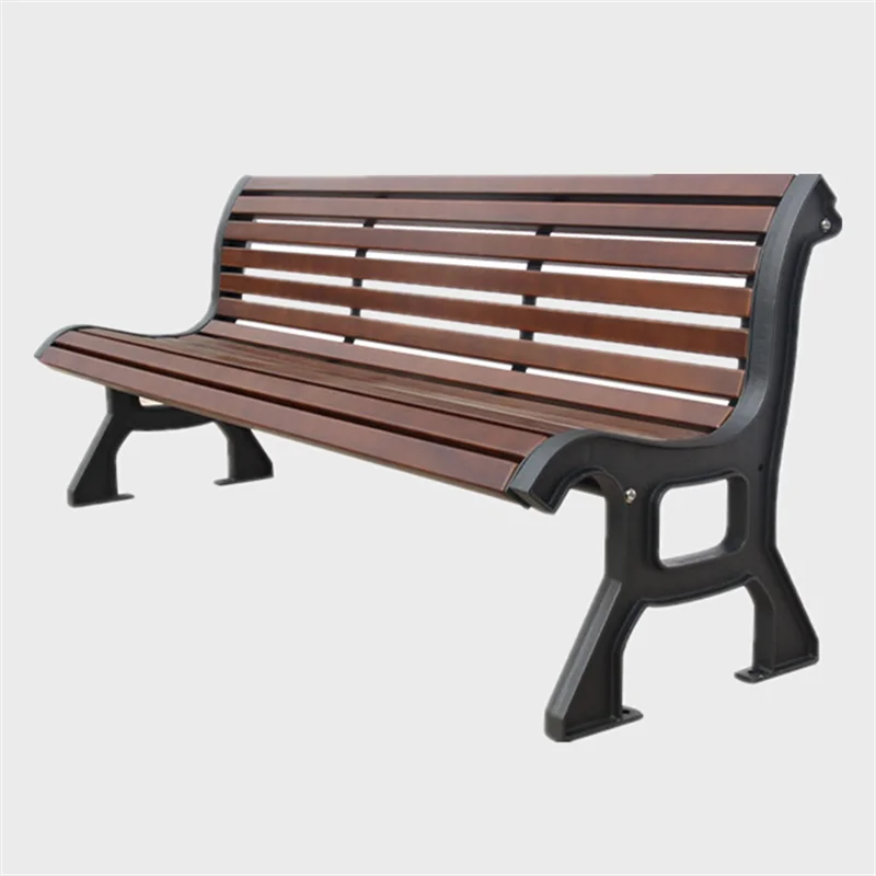 Mobilier d'extérieur, siège de banc sans dossier en bois frais, siège extérieur de parc, banc de Patio de jardin public sans dossier