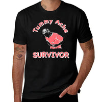 man cotton for shirt shirts Funny shirts Tummy t cotton T-Shirt graphic man for t t Ache Survivor man soft