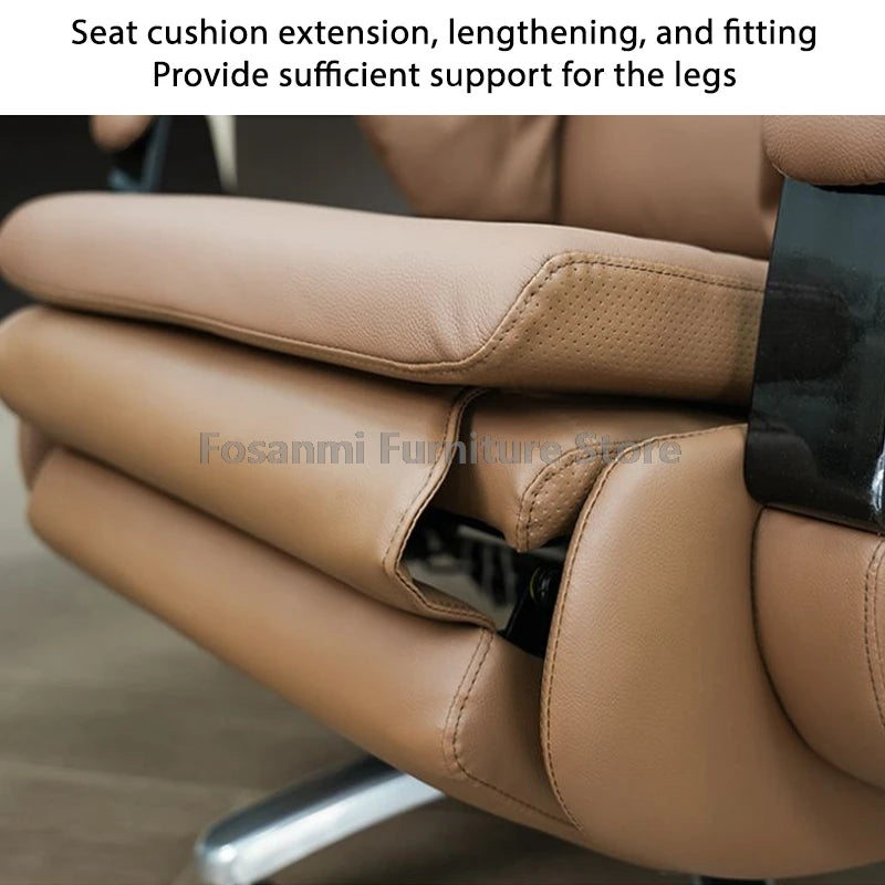 Electric Comfortable Boss Executives Office Chair Leather Reclining Soft Home Computer Chairs Ergonomic Gaming Desk Swivel Chair