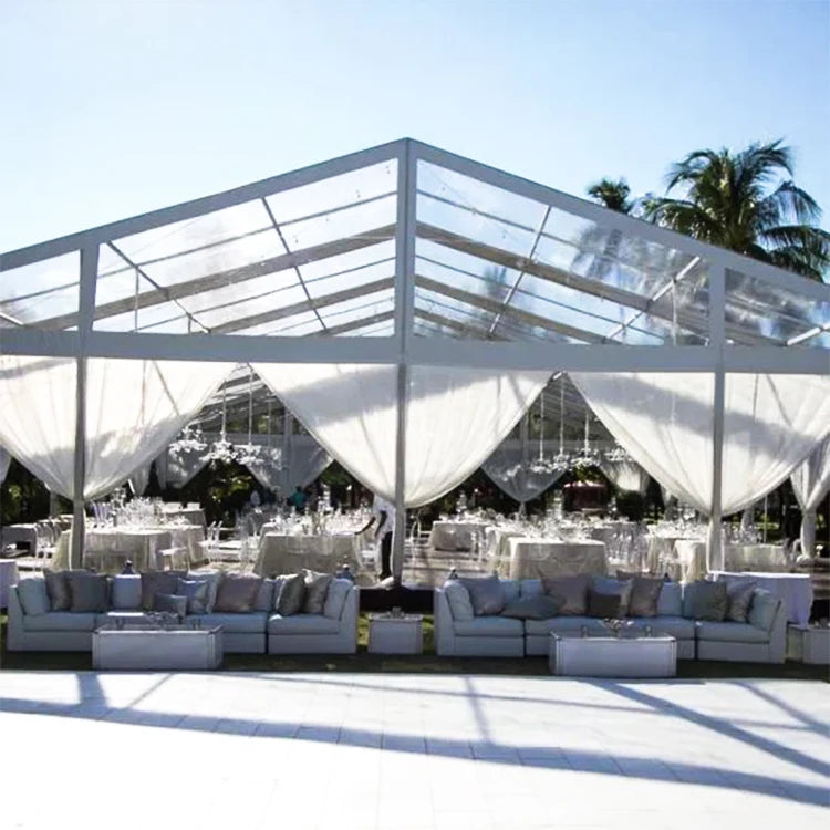 50 200 300 500 People Luxury Clear Tent Decoration Canopy Marquee Tent Rental Sale Outdoor Transparent Wedding Party Tents