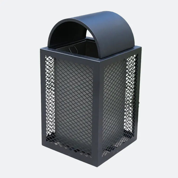 Outdoor Furniture Powder Coated Slatted Steel Bench Seat Outside Park Metal Seating Bench Garden Rustic Sitting Chair Bench