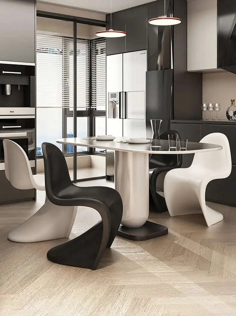 Nordic Plastic Dining Chairs Transparent Lazy Designer Ergonomic Dining Chairs Accent Desk Minimalist Muebles Acrylic Furniture