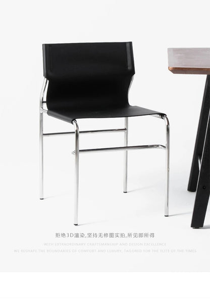 Italian Stainless Steel Backrest Simple Saddle Chair Bauhaus Design Dining Chair Chair Wholesale Available Home Furniture