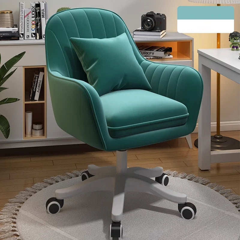 Modern Velvet Swivel Office Chair with Adjustable Height and Ergonomic Design Elegant Velvet Office Chair with Swivel Base