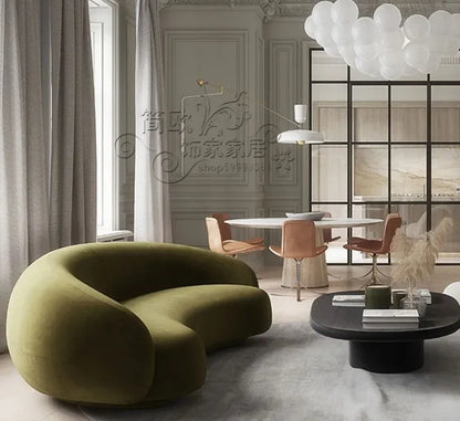 Vintage Comfortable Sofas Halloween Green Designer Elegant Unusual Sofa Mid Century Curved Sofa Inflavel Living Room Furniture