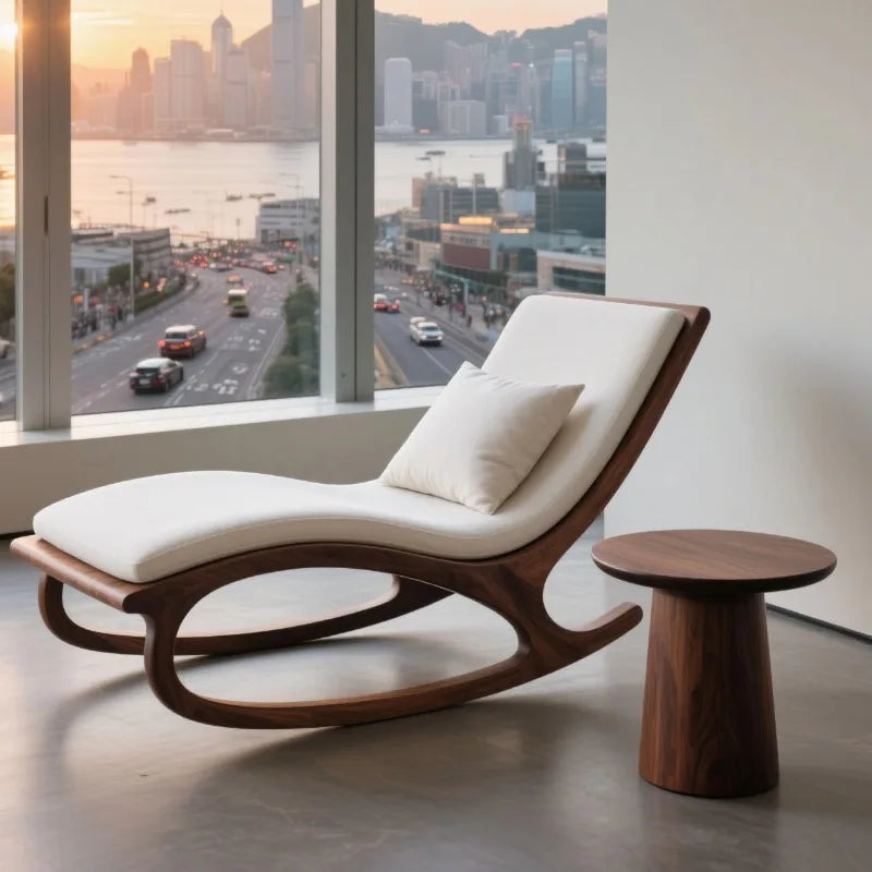 Designer Rocking Living Room Chairs Recliner Wooden Living Room Chairs Vintage Ergonomic Fauteuil Salon Lounge Suite Furniture