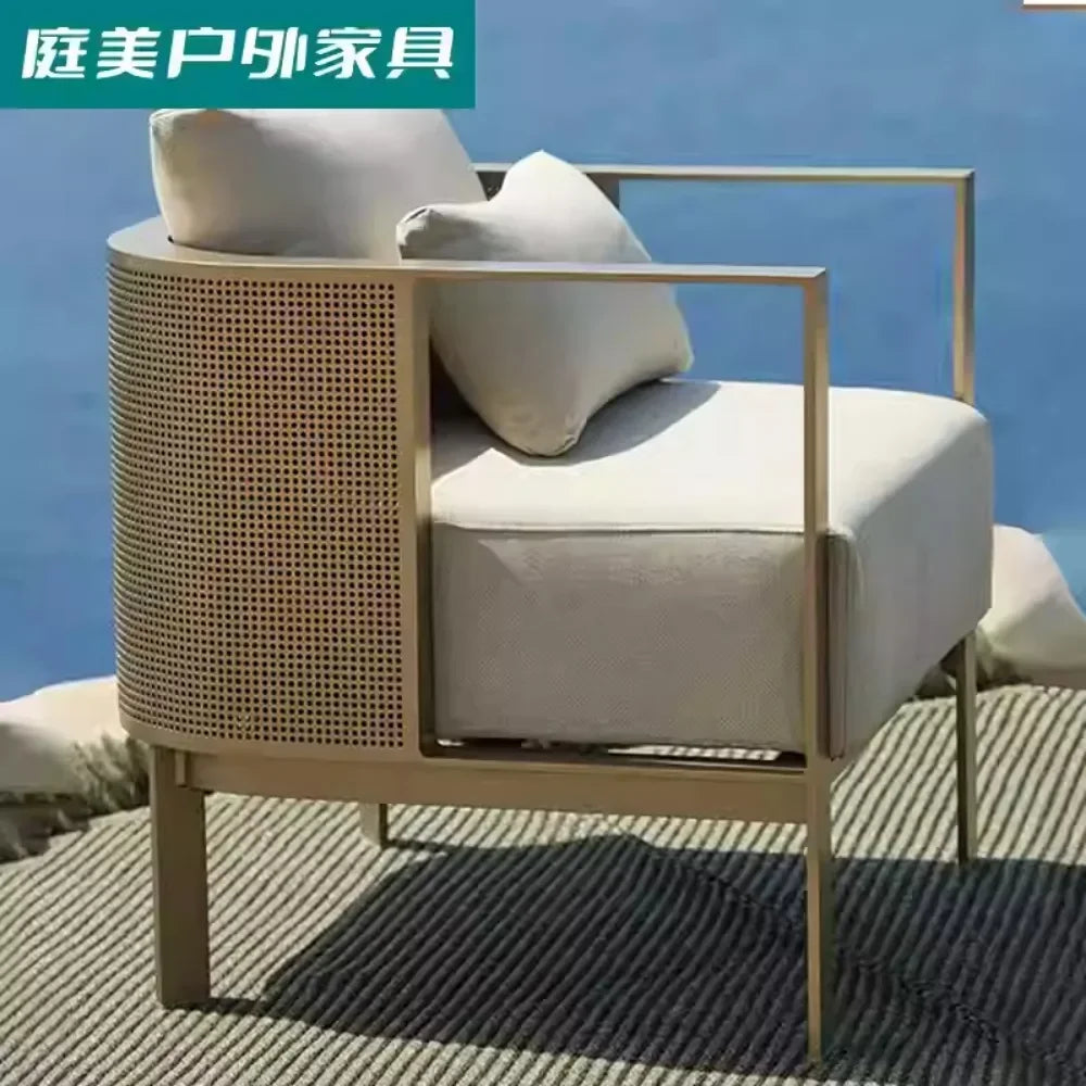 Outdoor furniture courtyard open-air garden outdoor waterproof and sun-proof balcony villa hotel simple leisure sofa combination