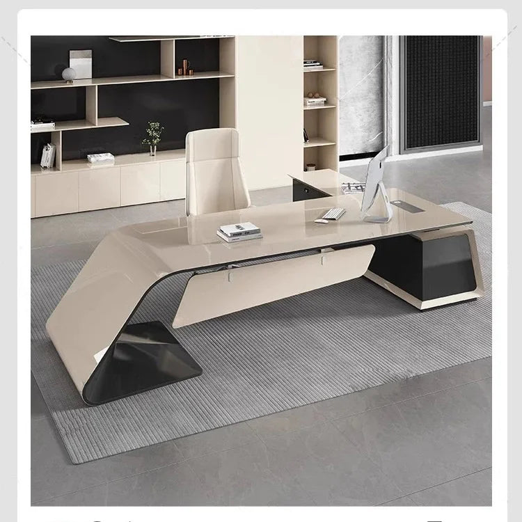 European Style Fashion Company Ceo Desk Modern Design Office Furniture L Shape Design Office Table Wooden Office Desk