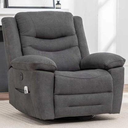 Ketaiyou Power Swivel Rocker Recliner with Massage and Heat,USB Port,Infinite Position, Oversized Electric Glider Rocking Chairs