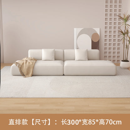 Simple cream style semicircular curved sofa Nordic modern small apartment living room