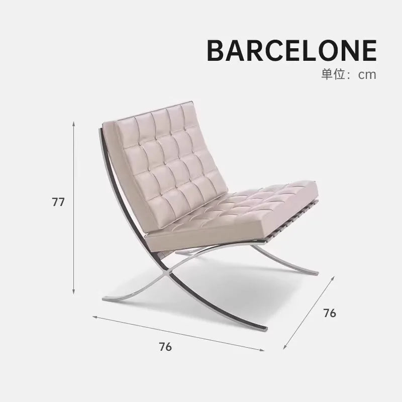 Nordic leather sofa chair light luxury modern single chair living room balcony leisure chair