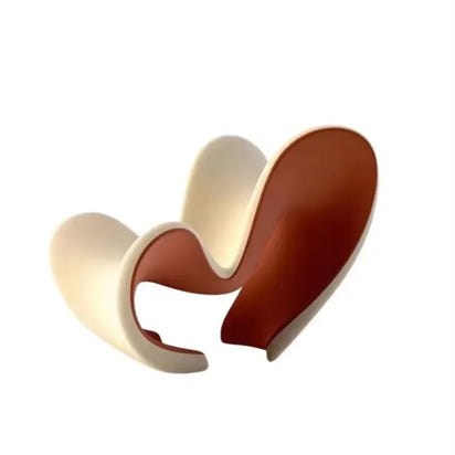 Internet celebrity rocking bow chair designer FRP light luxury color matching lazy recliner special-shaped lines