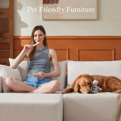 Cloud Modular Sectional Couch, Modern L Shaped Sofa, Memory Foam Compressed Sofa, Boneless Couch Perfect for Living Rooms a