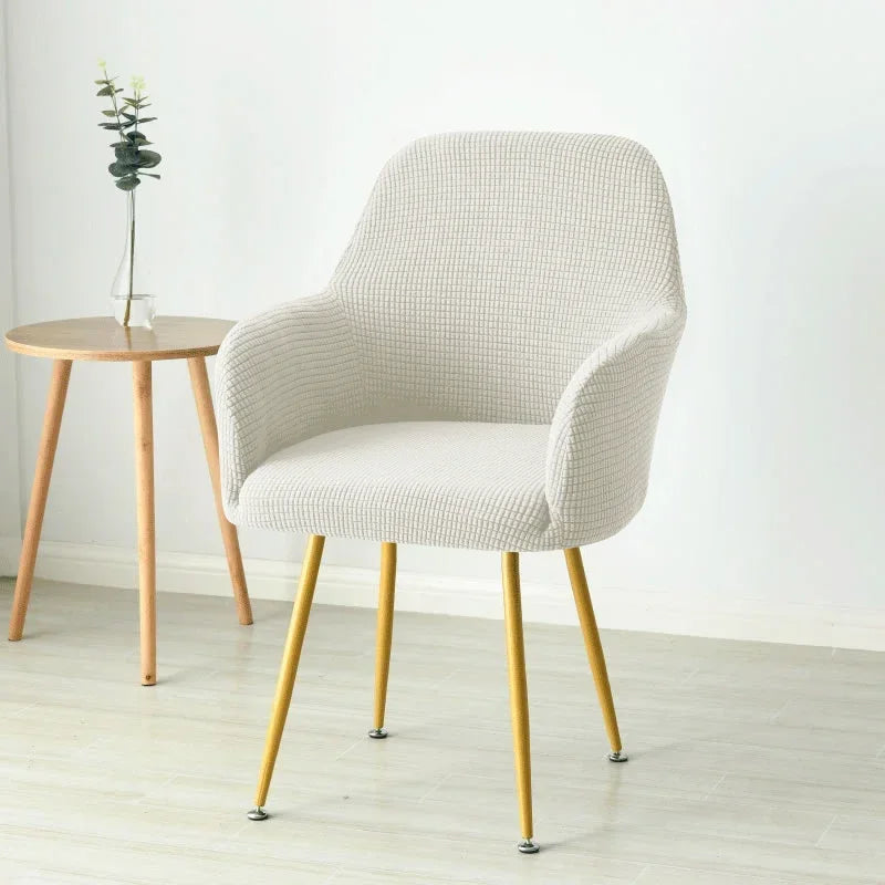 Elastic Polar Fleece High Arm Chair Covers Dining Adjustable Armchair Cover Hotel Bar Seat Slipcover Home Wedding Decoration