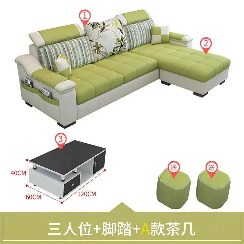 Living room, simple, modern, rental room, three people, removable and washable, small apartment, Nordic