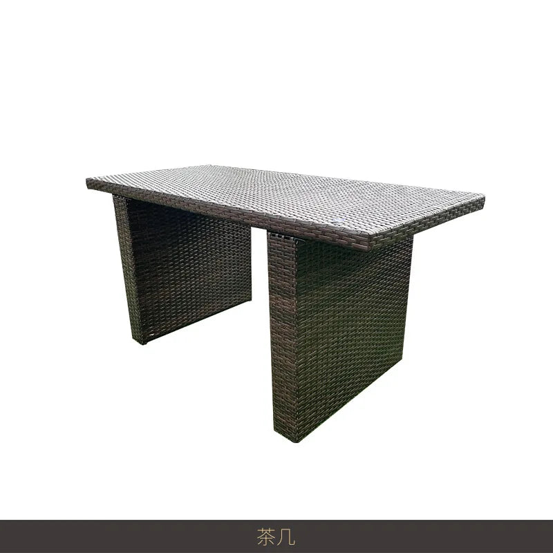 Garden outdoor beach rattan weaving leisure sofa chair outdoor furniture outdoor three-person rattan chair sofa