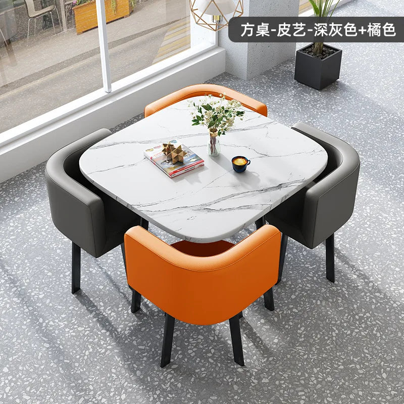 Simple square negotiation table and chair combination store, shop