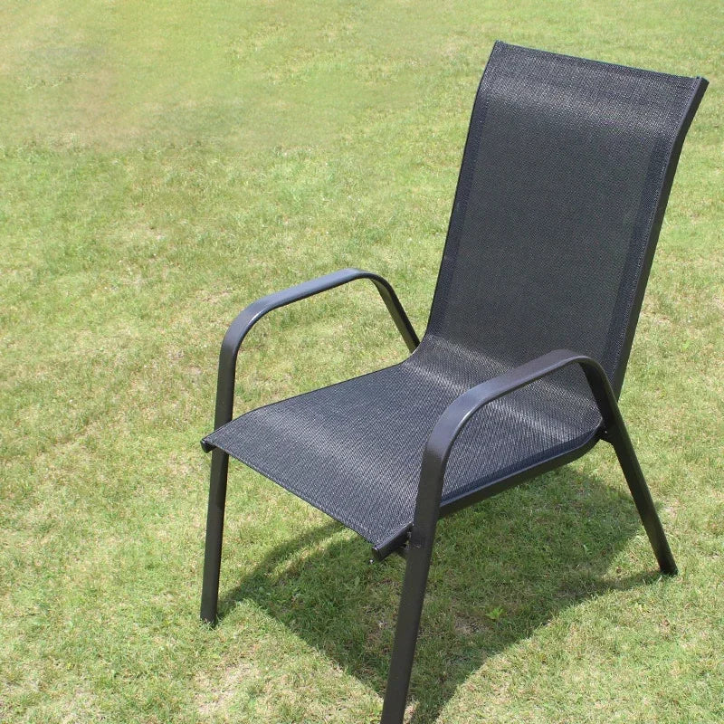 Outdoor Beach Chairs Outdoor Courtyard Balcony Waterproof and Sunscreen Iron Chair Outdoor Furniture Home Leisure Back Armchairs