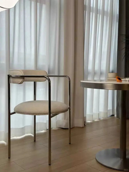 Modern Stainless Steel Dining Chair Designer Dining Chair Home Furniture Bauhaus Single Person Chair Medieval Negotiation Chair