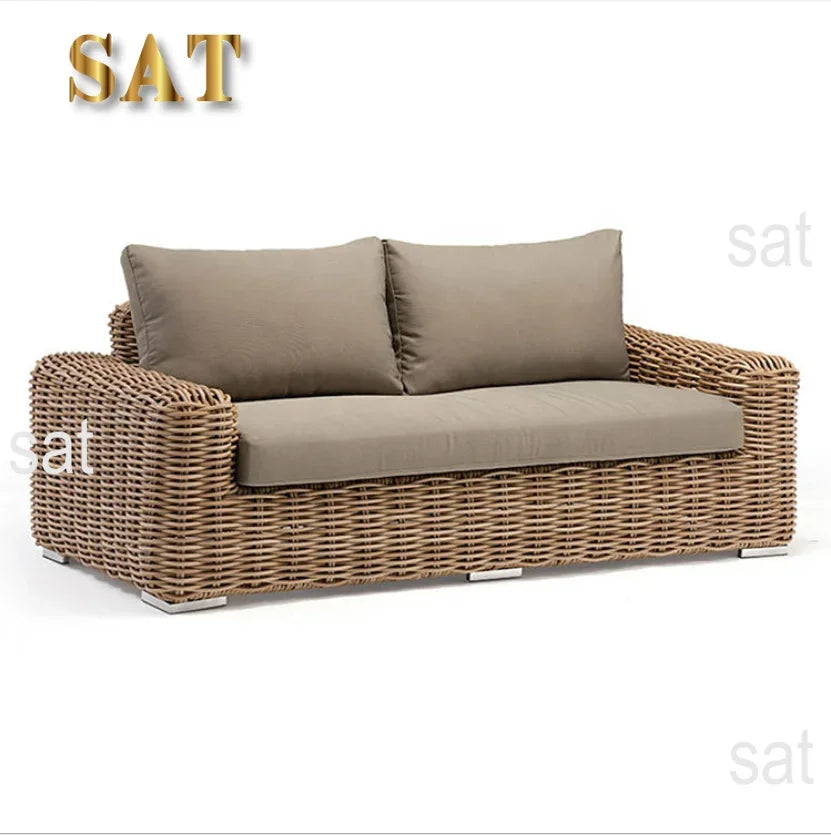 Furniture  new arrival hot sale luxury outdoor Furniture Set for hotel villas Garden park patio balcony wicker rattan sofa set