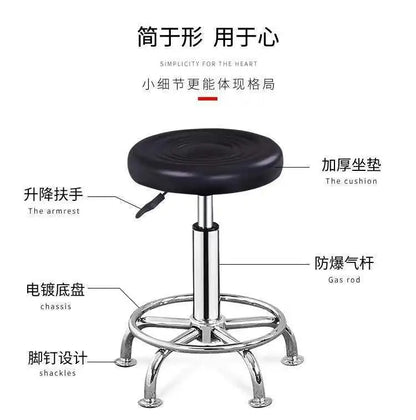 Bar Chair Bar Chair Stool Stool Haircut Chair Rotating Lifting Round Stool Backrest Pulley Chair Large Work Stool Supply