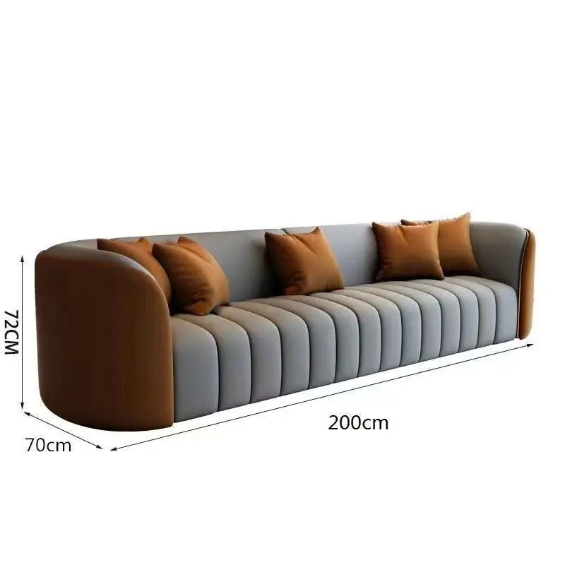 Canapé de luxe léger, petit appartement, salon, zone d'assise, réunion, invités, canapé à rangée droite