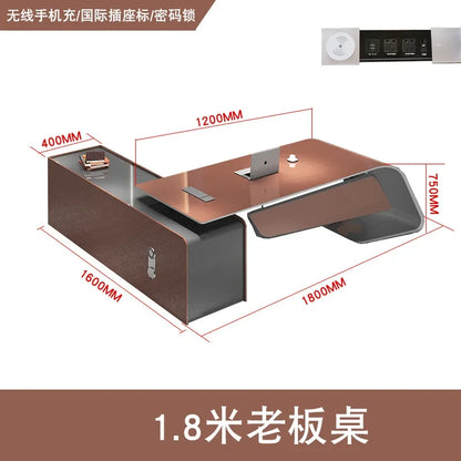 Office Furniture Desk Complete Boss Desk Modern Simple President's Desk