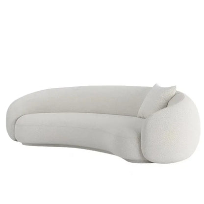 Nordic, modern minimalism, lamb wool cashew curved creative sofa