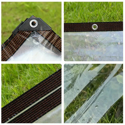 Transparent PVC Waterproof Cloth for Garden Plant Thermal Protection Rainproof Balcony Window Clear Sunshade Canopy