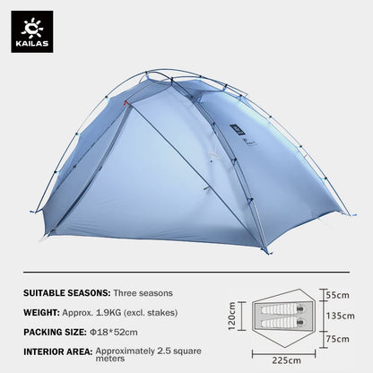 KAILAS STRATUS Ultralight Backpacking Tent 2 Person Double Layer Waterproof Windproof Camping Hiking Survival Tent KT2303102