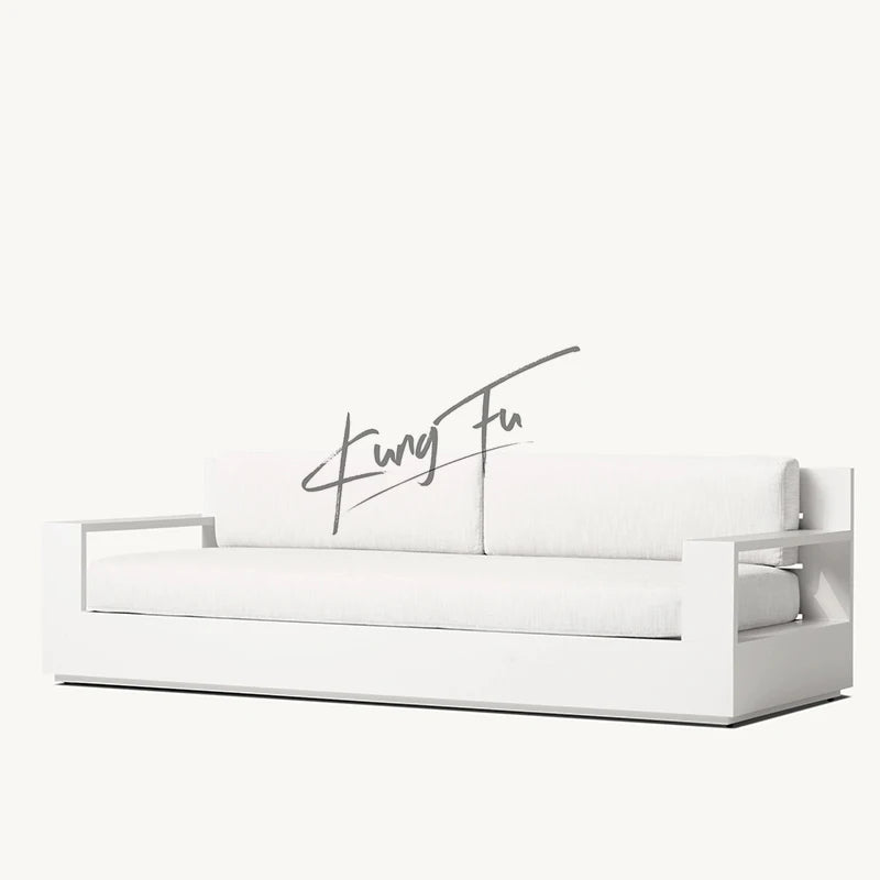 Modern Outdoor Furniture Luxury All-Weather Backyard Hotel Terrace Aluminum Alloy Garden Sofa