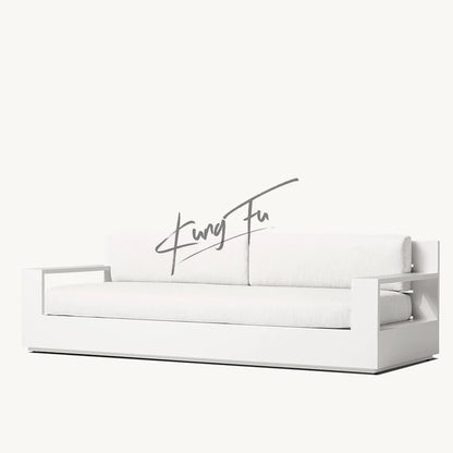 Modern Outdoor Furniture Luxury All-Weather Backyard Hotel Terrace Aluminum Alloy Garden Sofa
