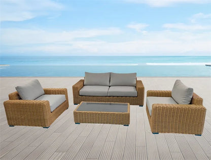 New Arrival Outdoor Rattan Sofa Set Morden 4PCS Sofa Set With Cushion for Garden Patio