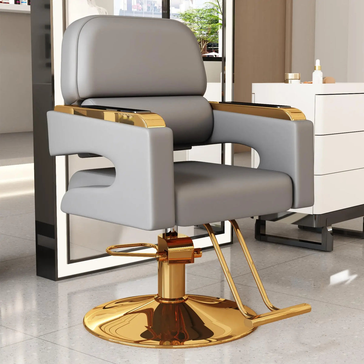 Creative Luxury Barber Chairs Modern Simple Style Minimalist Salon Chairs Space Saving Italian Friseurstuhl Salon Furniture