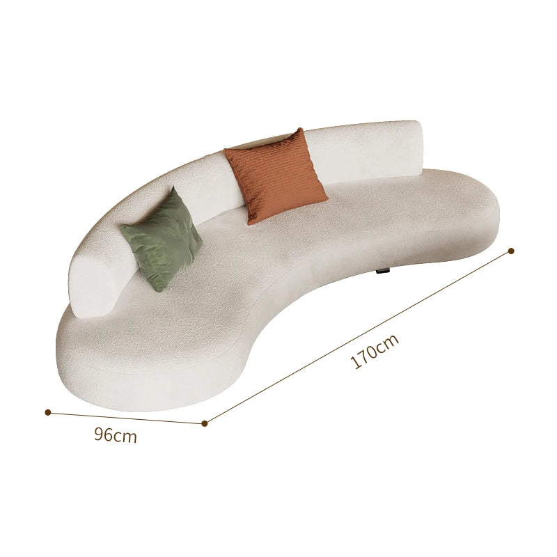 Nordic Light Luxury Curved Sofa Living Room Modern Simple Creative Comfortable Aesthetics Sofa Unusual Leisure Muebles Furniture
