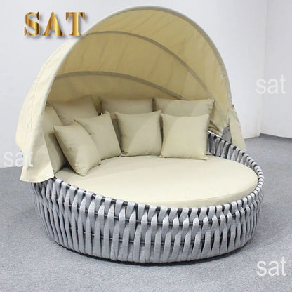 Garden Rope Outdoor Garden Furniture Lounge Daybed Sofa Outdoor Sunbed