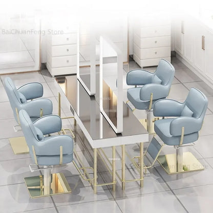 Beauty Salon Chair professional Hairdressing Chairs Stainless Steel Barber Chairs Modern Salon Furniture simple Lift Swivel Seat