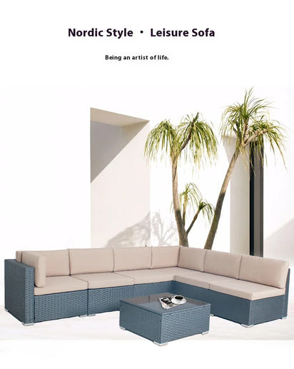 Wholesale Outdoor High Quality Sofa Rattan Sofa Garden Dining Sofa Outdoor Patio Furniture