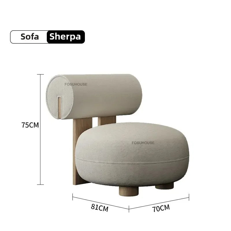 Lamb Velvet Curved Living Room Sofas Designer Living Room Furniture Beauty Salon Clothing Store Reception Sofa Luxury Sofa Bed