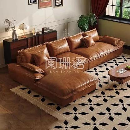 Large Size Leather Living Room Sofas Love Seat Nordic Modern Minimalist Living Room Sofas Relaxing Sillon Cama Trendy Furniture