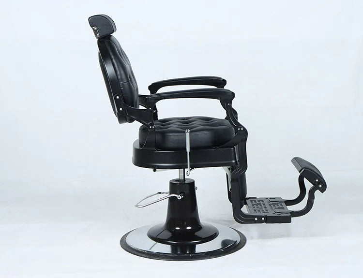 Barber Chair Retro Stylish Beauty Hairdressing King Style Armrest Hair Styling Classic Hydraulic Furniture Salon Barber Chair