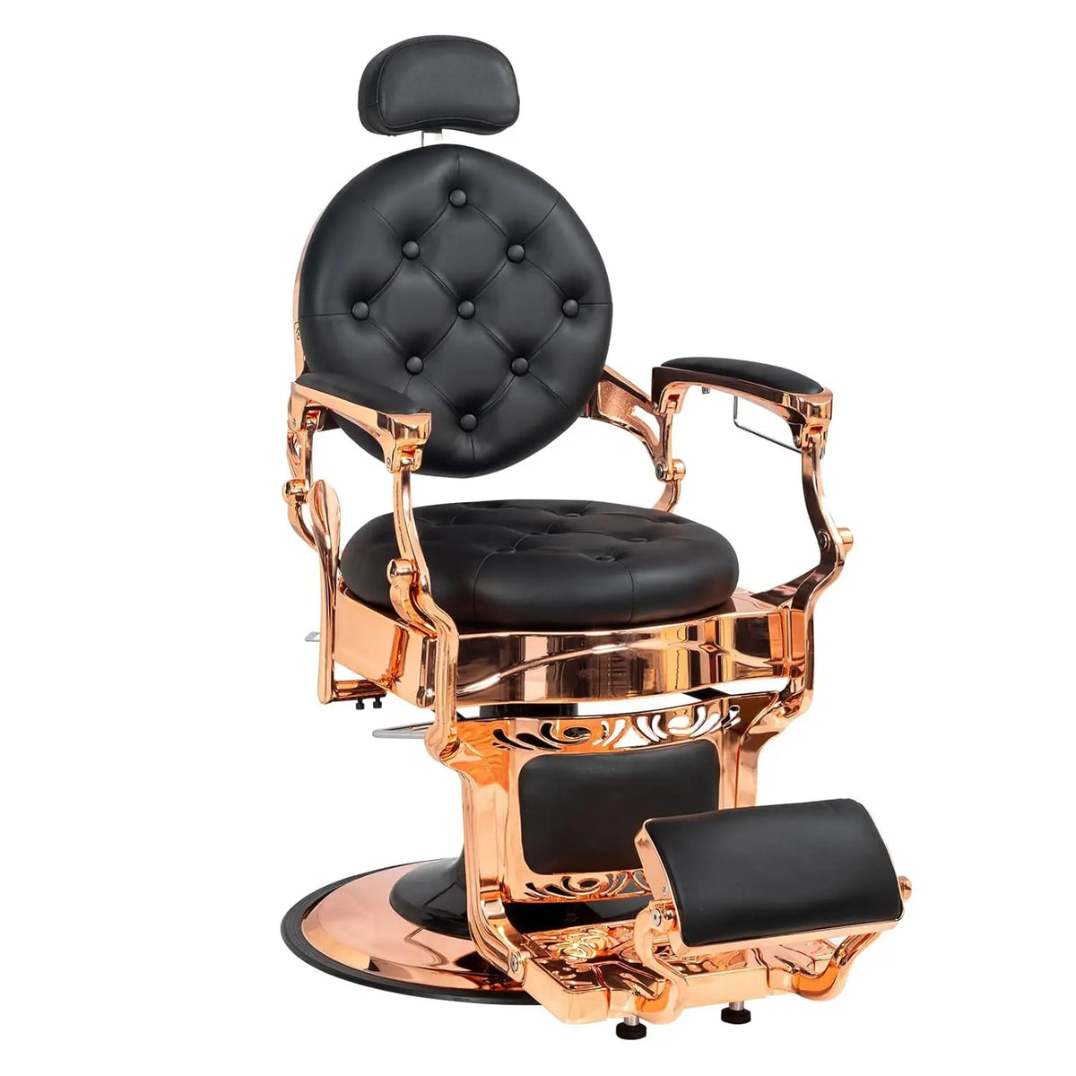 Heavy Duty Vintage Recline Barber Chair Hydraulic with Headrest,Supports up to 700lbs & 360°Rotatable,Professional Salon Beauty
